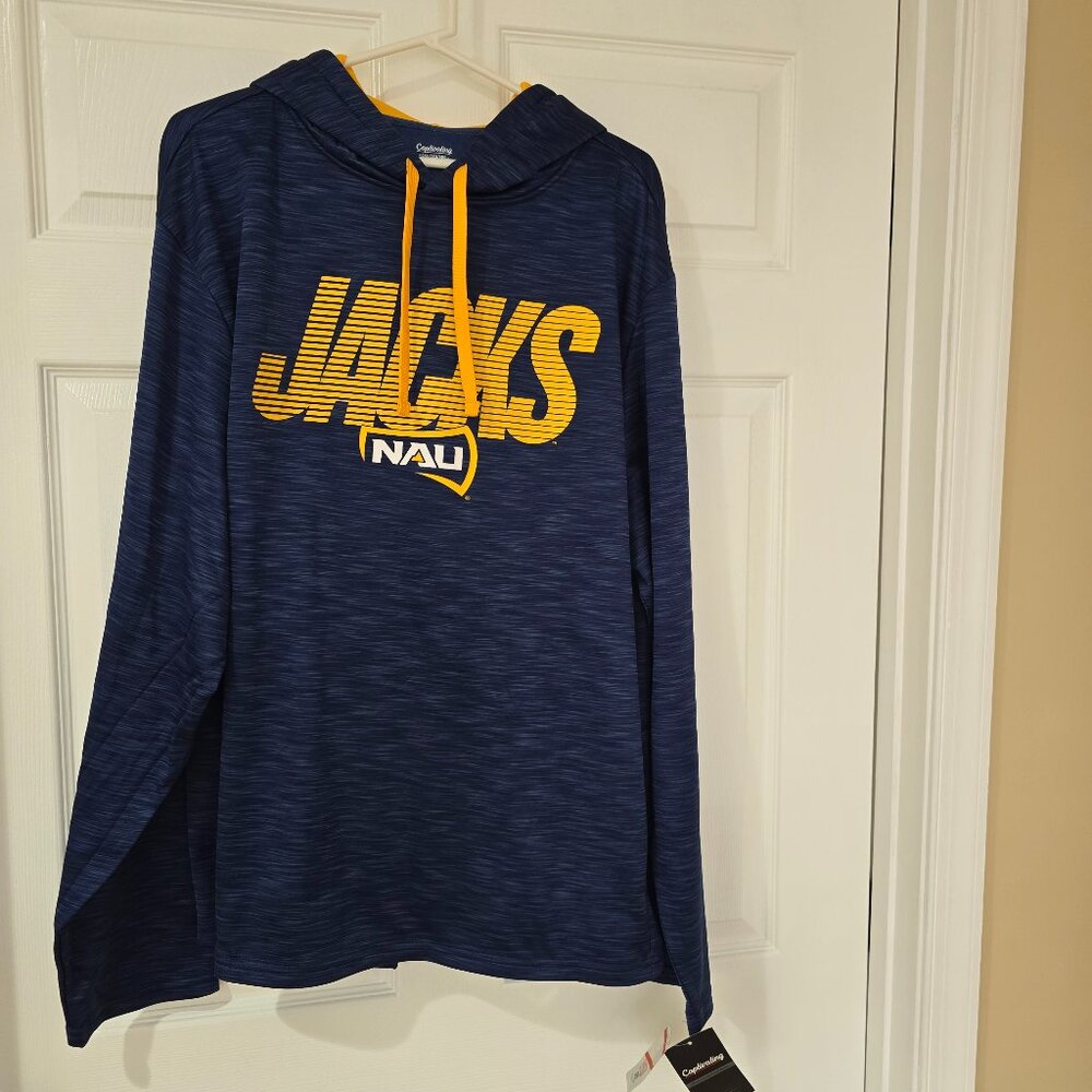 Northern Arizona University Men's Captivating Pullover Hoodie Blue Sz 2XL NWT